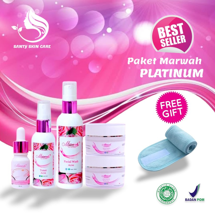 Marwah Skincare paket Platinum, Flek dan Glowing paket platinum