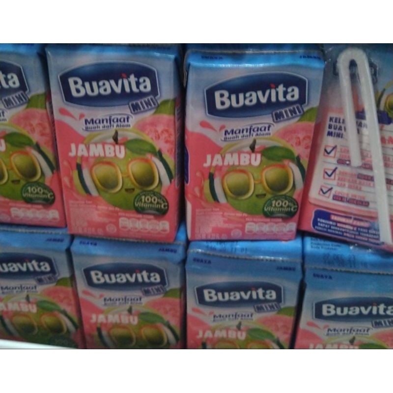 * HARGA 1 DUS * Buavita Rasa Jambu Uk 125ml , 250ml, 500ml