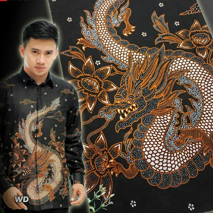 Kain batik pekalongan motif naga kain batik bahan baju kain meteran  batik pekalongan bahan terlaris