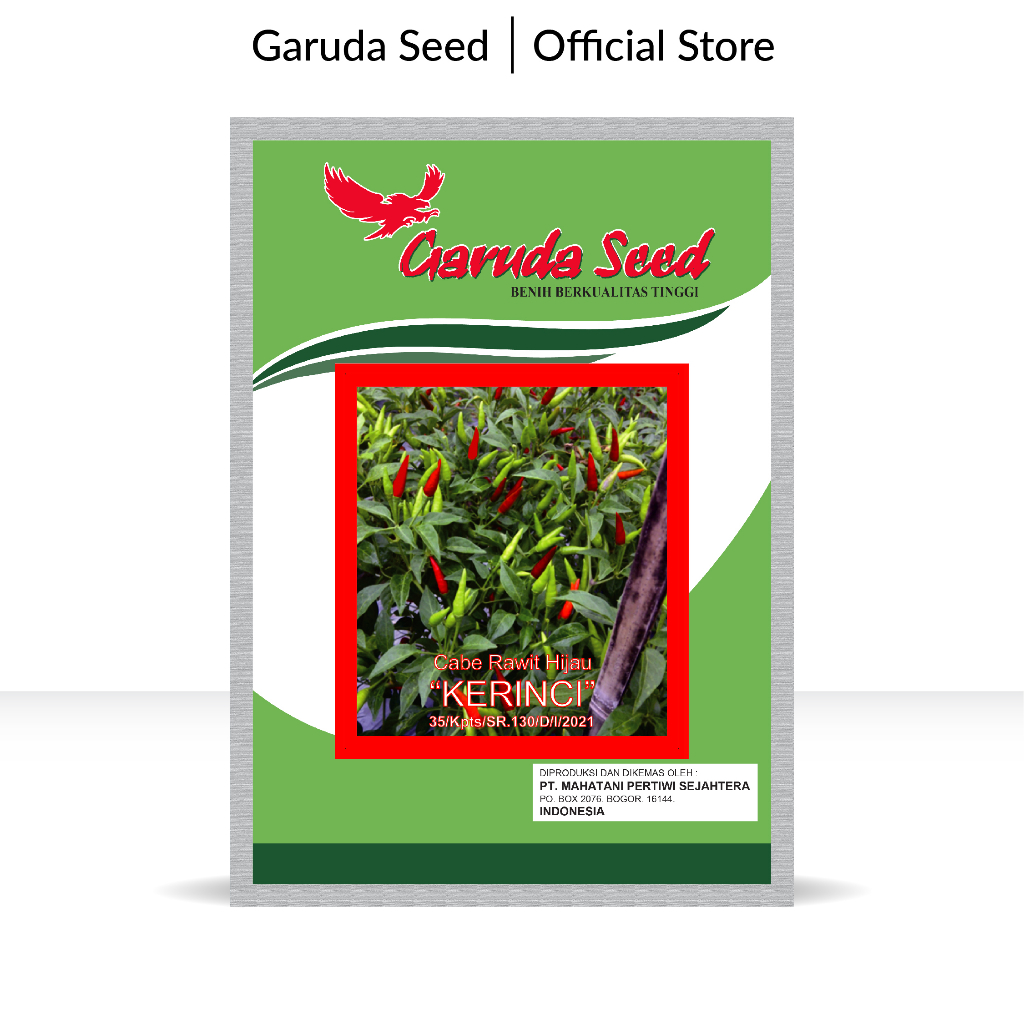 Benih Cabe Rawit Hijau Kerinci 10 Gram Garuda Seed