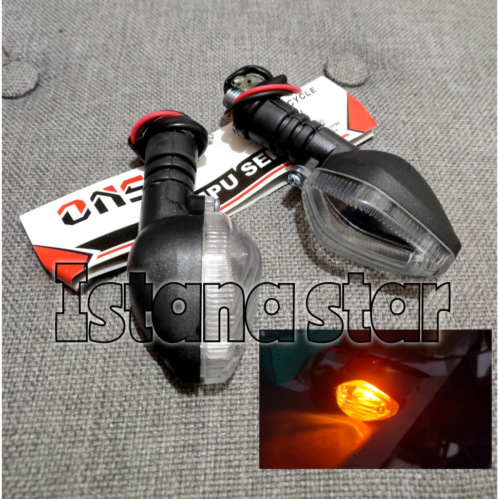 LAMPU SEIN SEN SIGN MEGAPRO NEW MONO VERZA 1SET STANDAR DEPAN ATAU BELAKANG