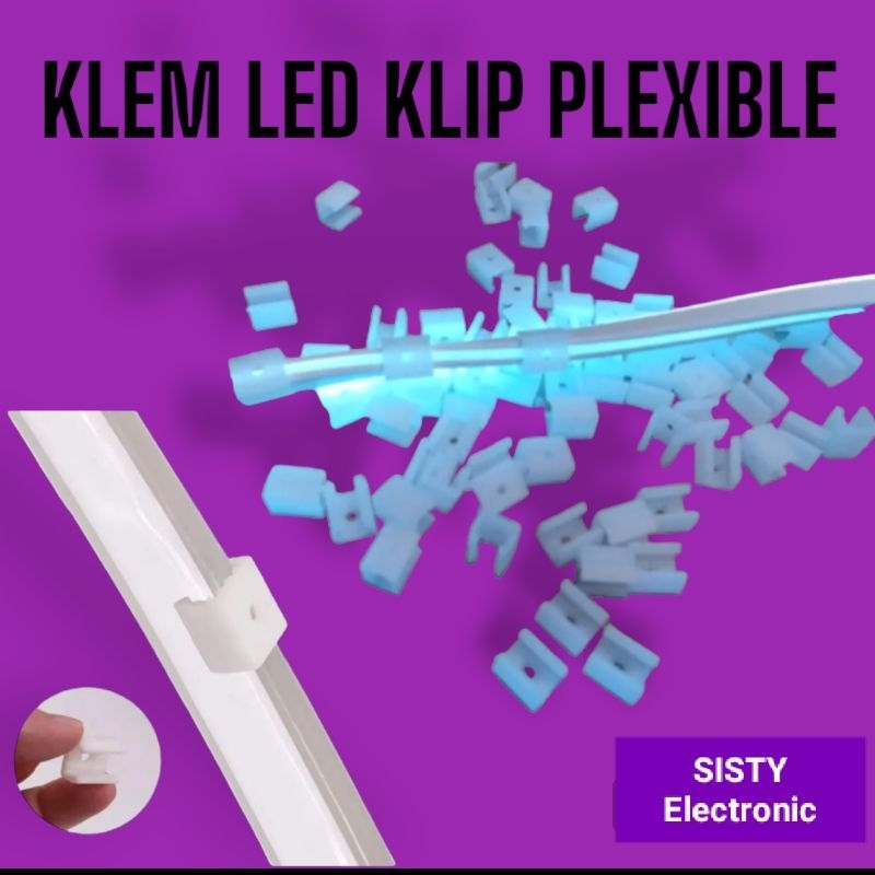 Klem Dudukan Led Lampu Neon Flexible 220V