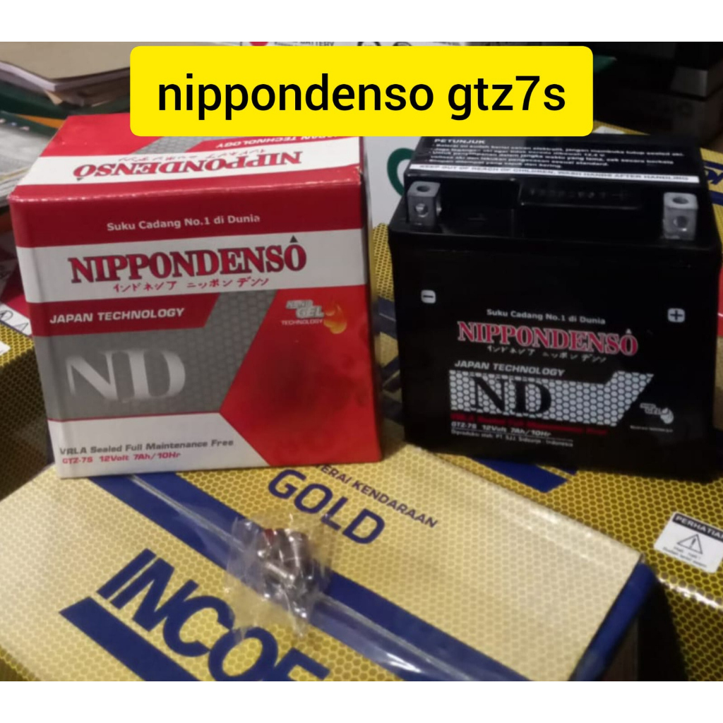 Aki motor gtz7s GTZ6v original nippondenso