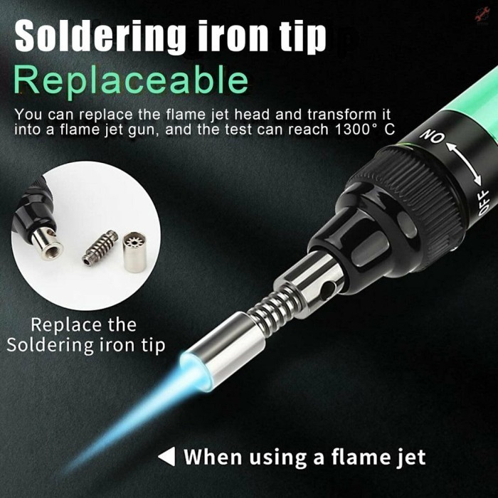 Solder Gas Butane Portable Iron Pen / Solderin iron Gas Las Blow Original JY