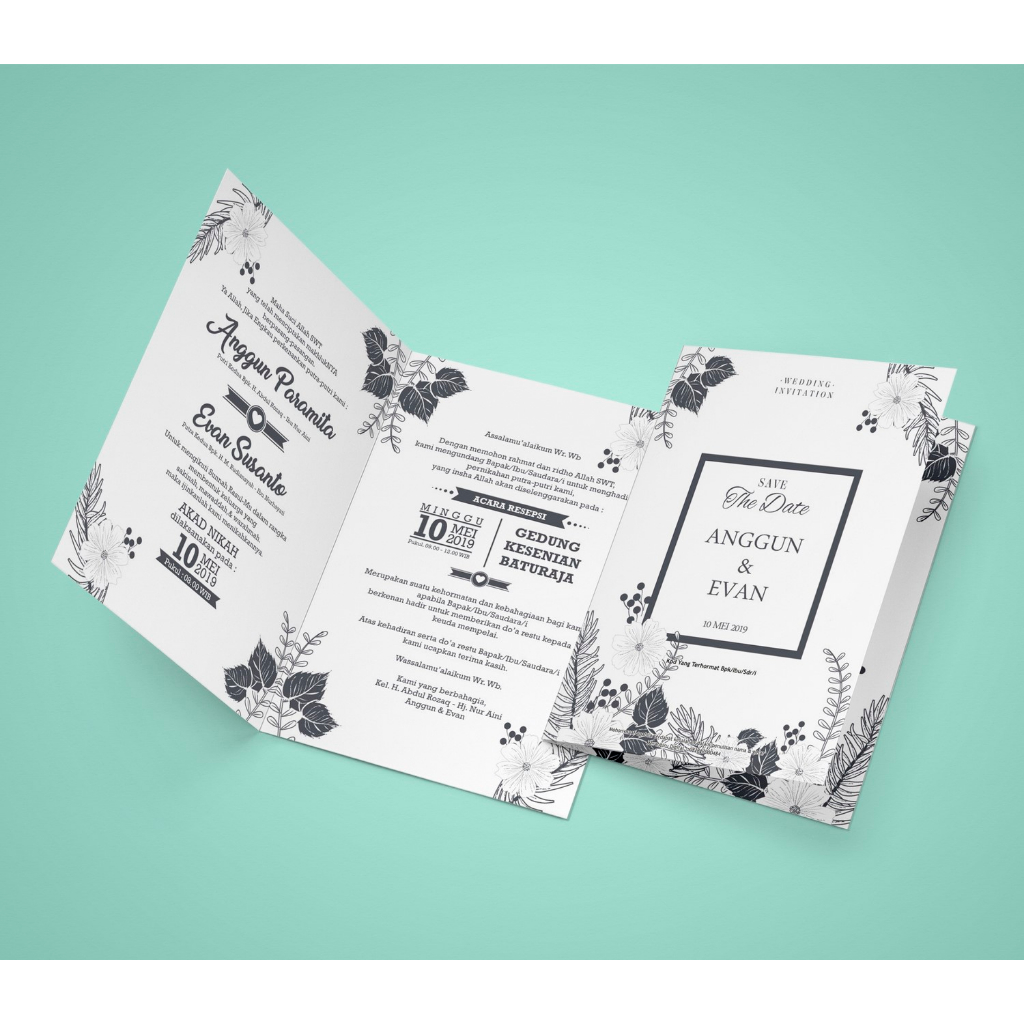 Undangan pernikahan aesthetic , undangan ngunduh mantu free ucapan terimakasih