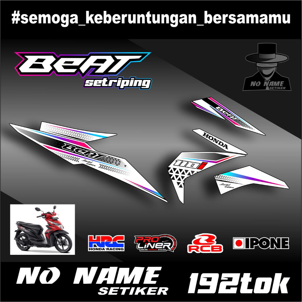 Striping stiker setiker Motor Beat esp (192tok) 2016 2017 2018 2019 Fi / Fi New Esp Iss Variasi Honda