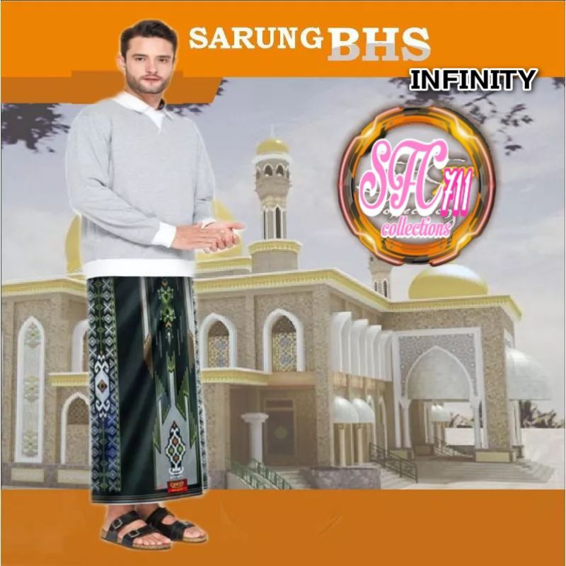 SFCPKD sarung BHS Infinity Gold Motif PKD Hijau Tua