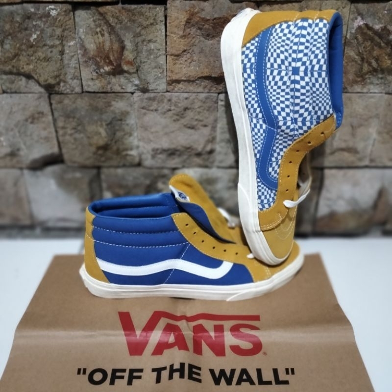 Vans sk8 mid reissue Original resmi blue yellow