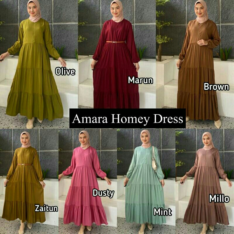 MAXI HOMEY DRESS PART 1 HOMEDRESS DASTER RUMAH BUSUI BAHAN KATUN RAYON COTTON POLOS WARNA LENGKAP BL
