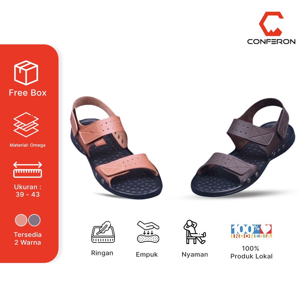Conferon - Sandal Pria Selop - Sandal Gunung Casual  Velzard 05