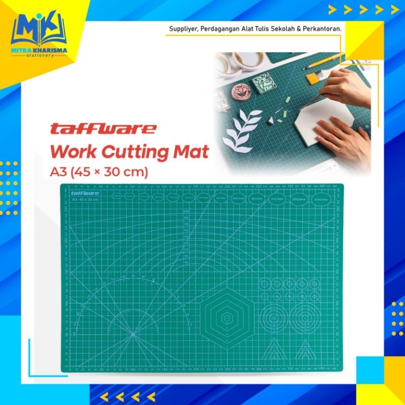 

Alas Potong Kertas Tebal / Work Cutting Mat PVC Serbaguna Uk A3 (45 x 30 cm) Original