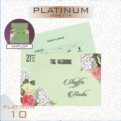 Undangan pernikahan blangko platinum 10 nikah wedding simple kekinian murah