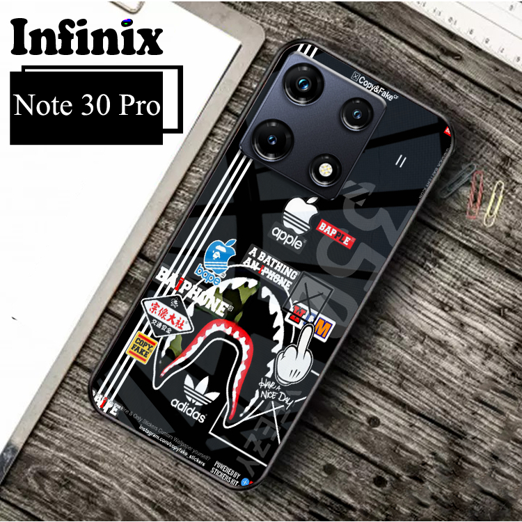 (SC191) Softcase Glass Kaca Infinix Note 30 Pro- Kesing Hp Infinix Note 30 Pro- Softcase Glass Hp In