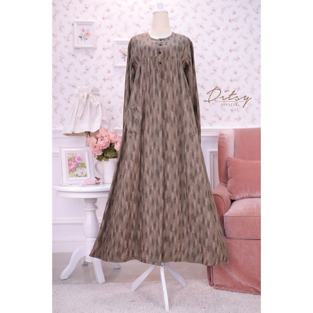 Ditsy Dashiel Ashgrey Nightgown Viscose Premium April 2023