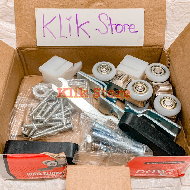 Roda Rel Pintu Sliding / Rel Pintu Gantung KOMPLIT