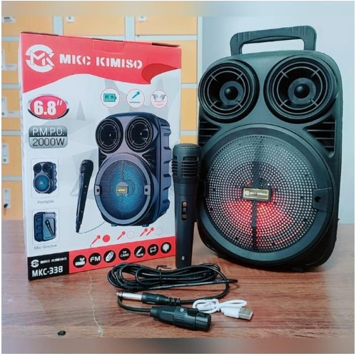 Speaker Bluetooth Type MKC KIMISO 338 / SX-Y2006 / MKC JBK 3381 Spiker Karaoke Free Mic