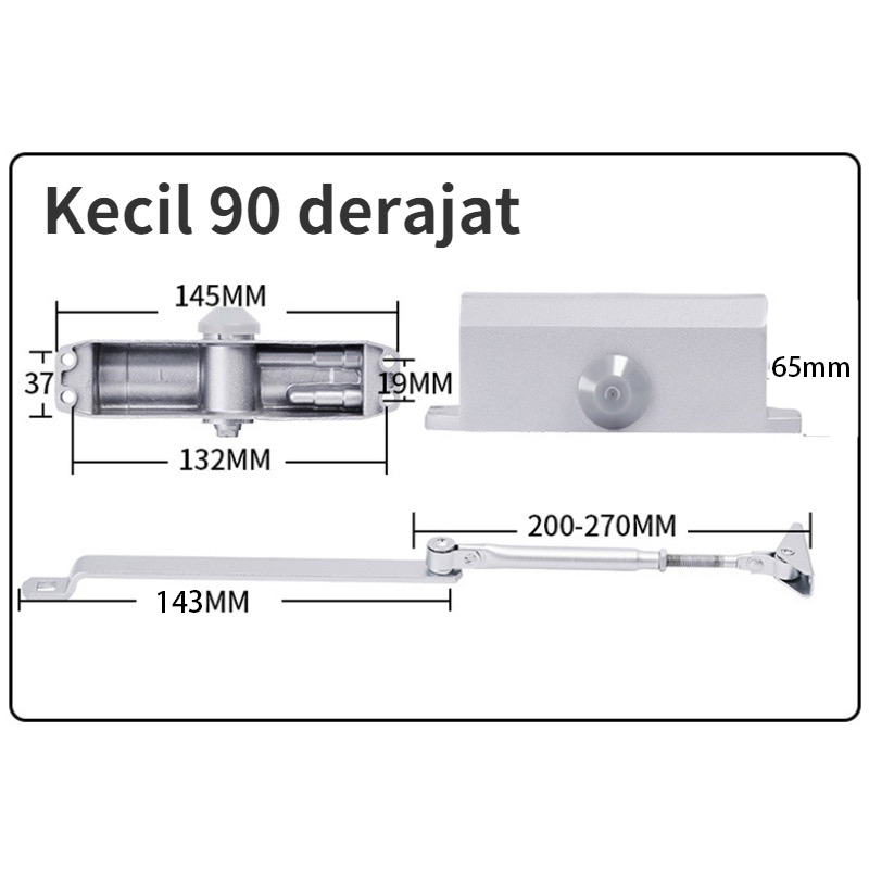 Alat Penutup Pintu Otomatis Door Closer Automatic Perlengkapan Tutup Pintu Kantor Kamar Matic Hold