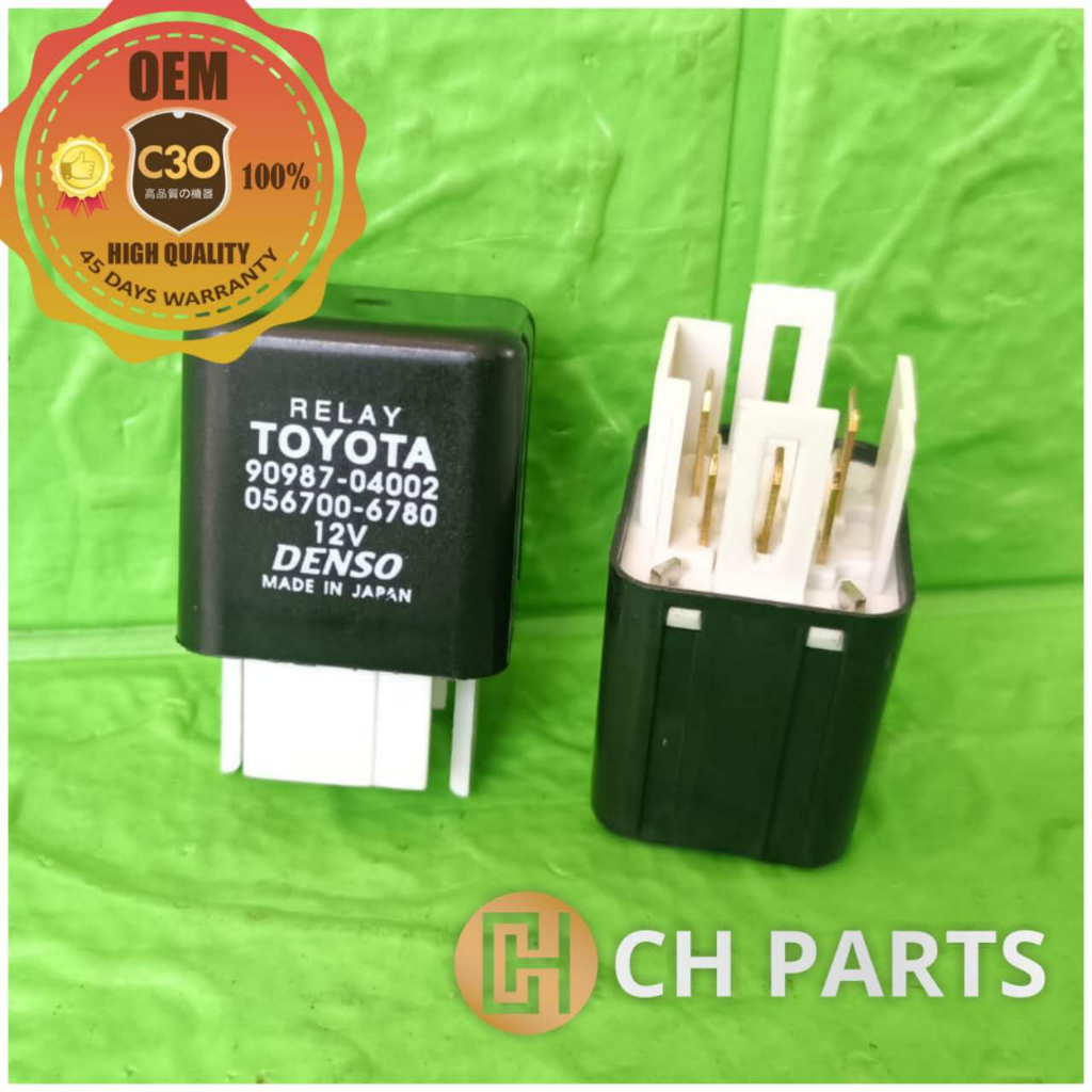 Relay Toyota Hitam AC kaki 5 12 volt Corola Soluna Starlet Kijang