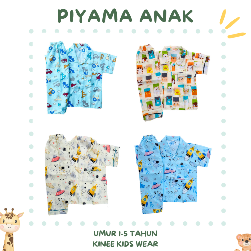 BAJU TIDUR ANAK 1-5 TAHUN SIZE M L XL PART 5