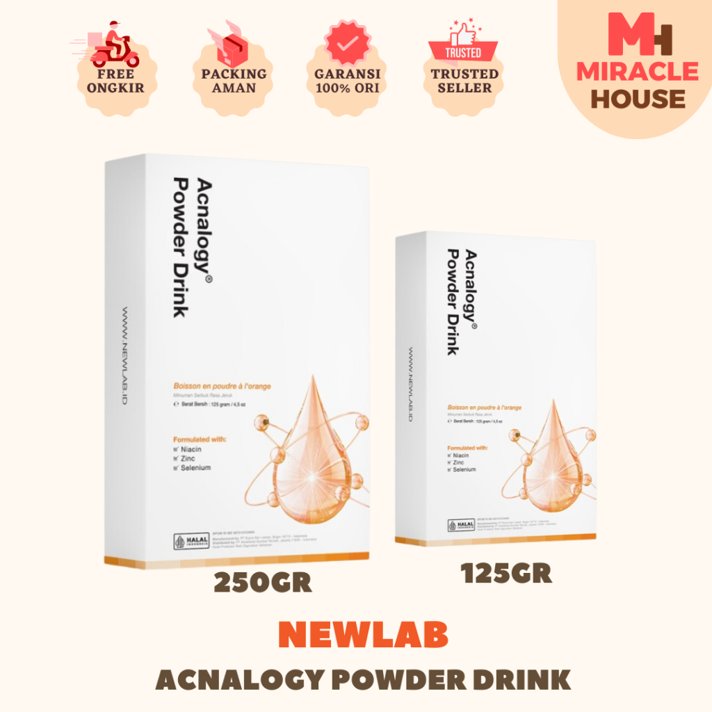 Newlab Acnalogy Powder Drink Obat Minum Jerawat Minuman Antioksidan Penghilang Bekas Jerawat Acne Tr