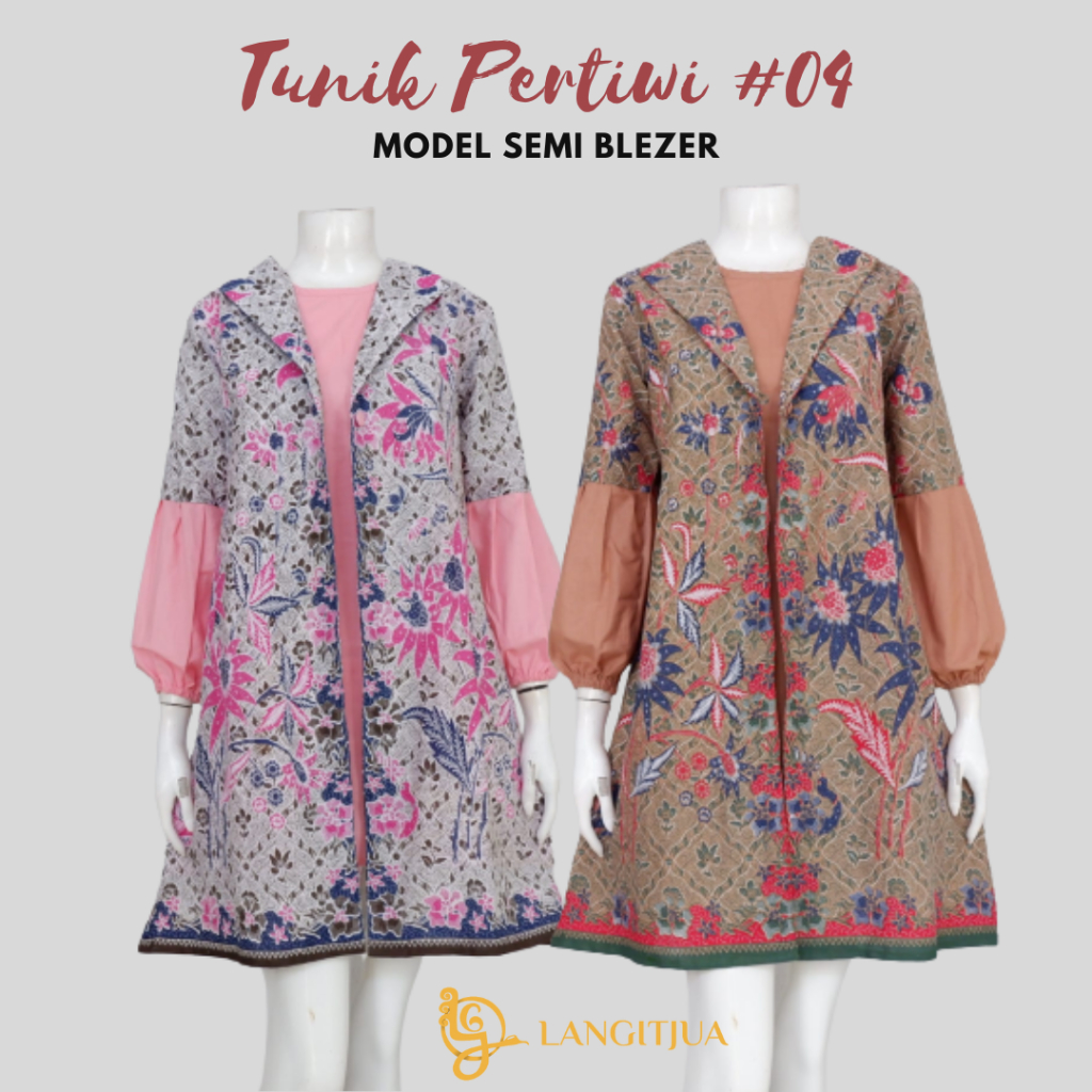 TUNIK PERTIWI 04 MUKTI | LANGITJUA BATIK SOLO - ATASAN BATIK WANITA NEW GALIH AYU