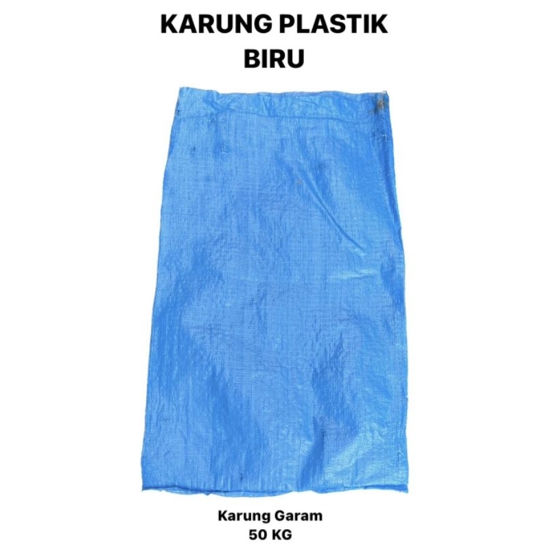 Karung Plastik Biru 50 Kg (Bekas) - 10 biji