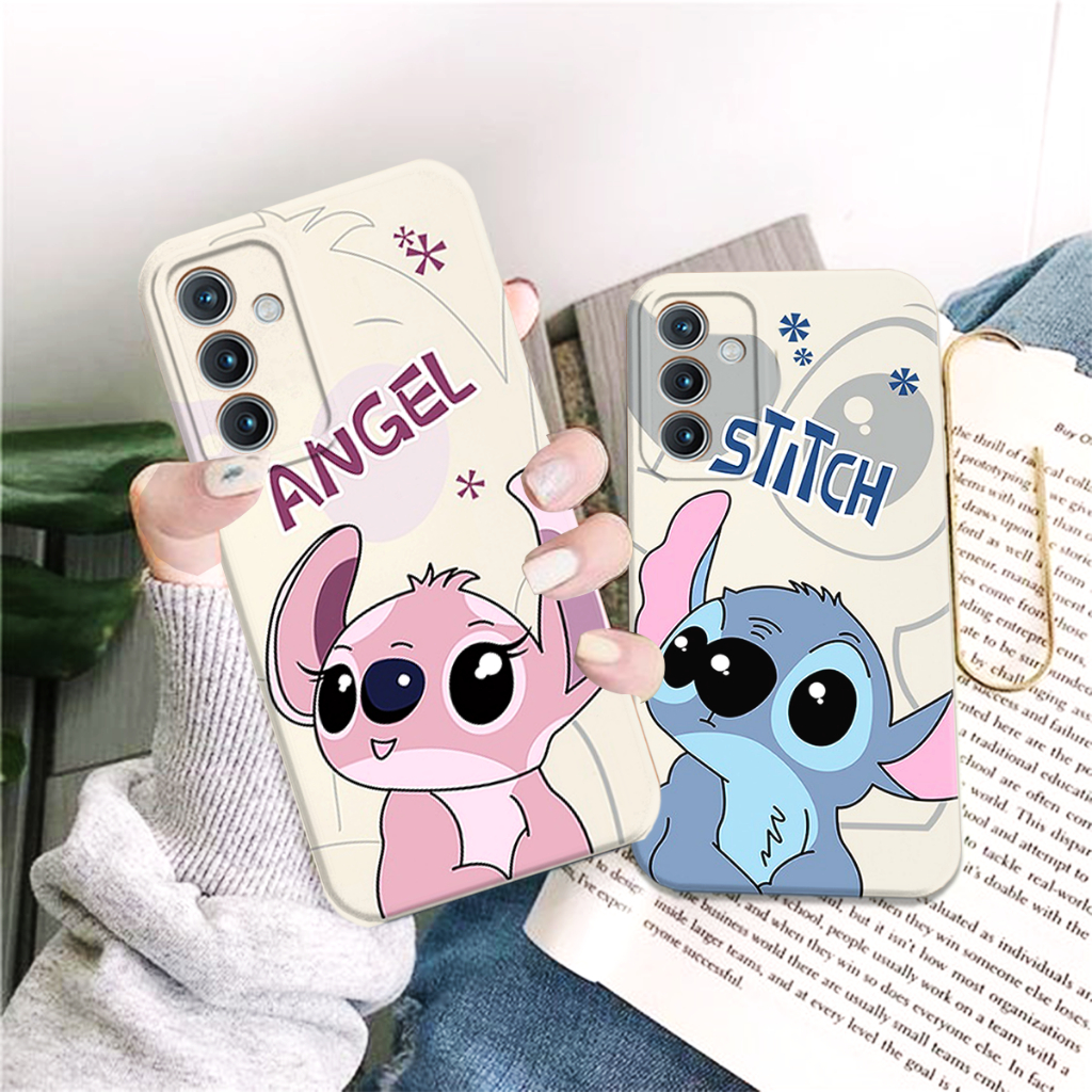 [Js3] CASE HP SAMSUNG A04S/A13 5G Motif Kartun Stitch Couple Cute Terbaru - case Cute couple  - case