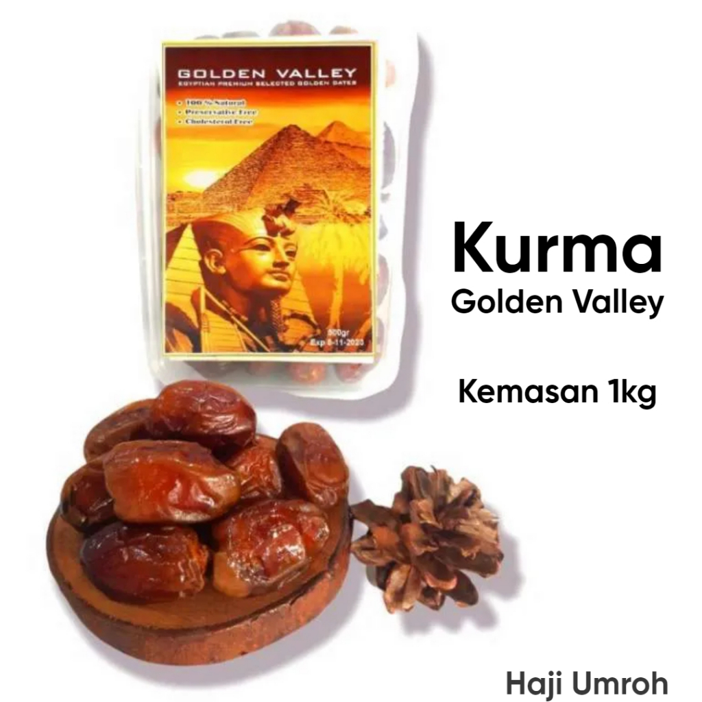 

Kurma Mesir golden valley Segar 1000gr