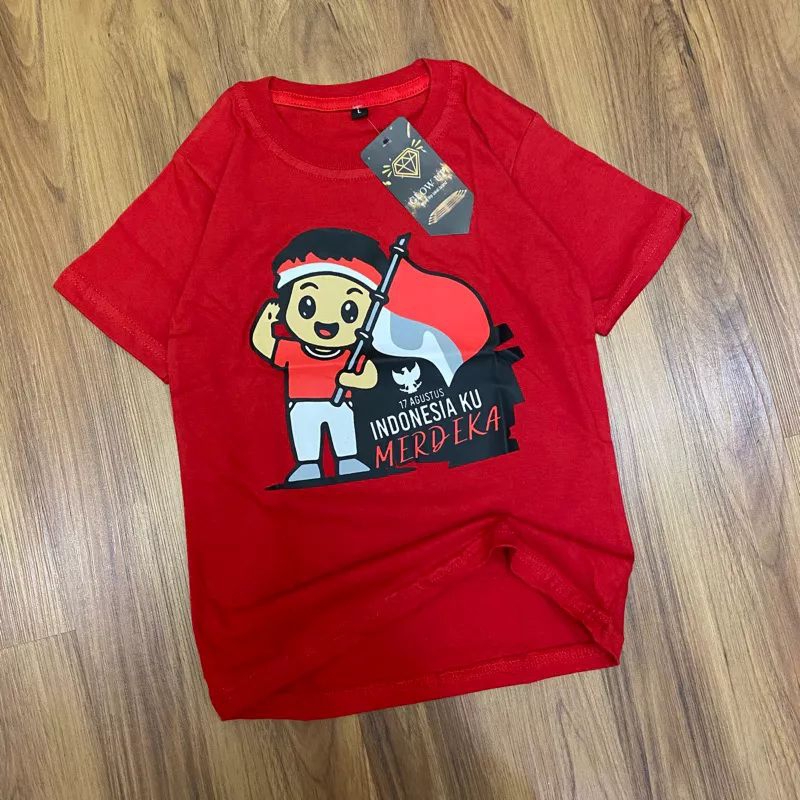 KAOS ANAK EDISI 17 AGUSTUS UNTUK UMUR 1-13TAHUN