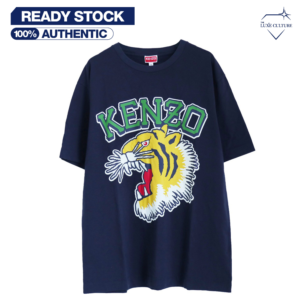 Kenzo Tiger Varsity Jungle Navy / Kaos Branded Original