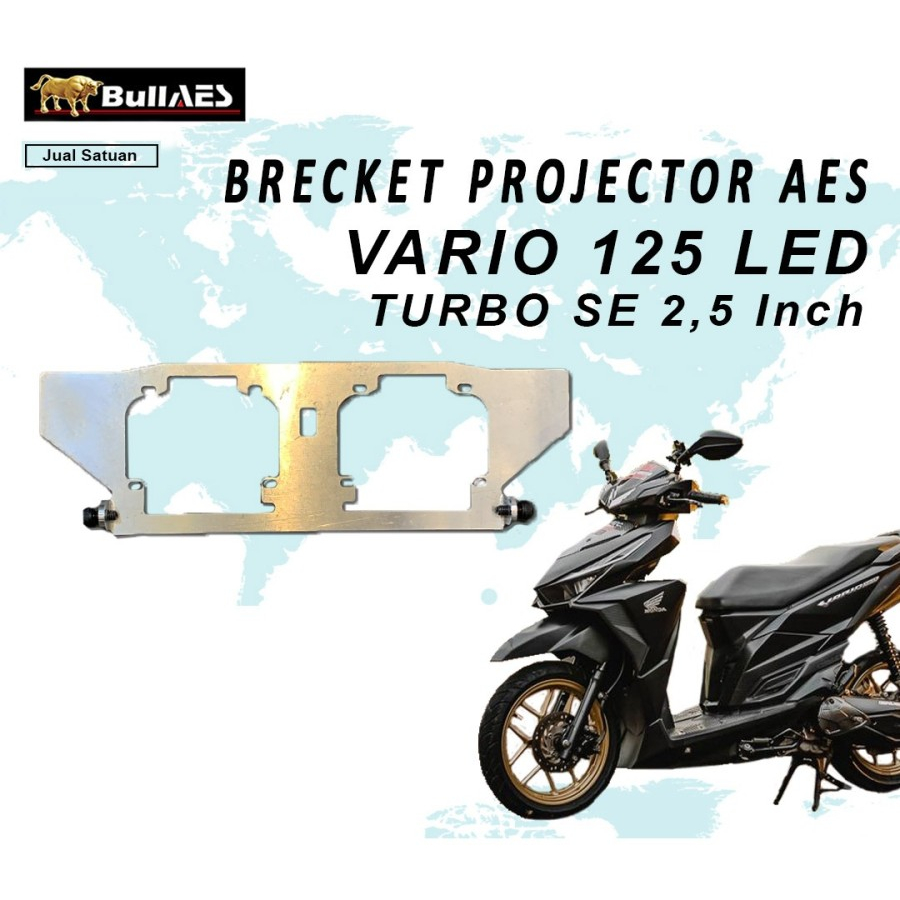 BRAKET RETROFIT MOTOR VARIO 125 LED PROJECTOR TURBO SE 2.5 INCH