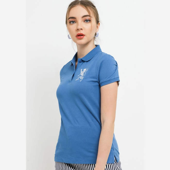 Giordano Women's 3D Lion Polo 0531120310 Valarta Blue