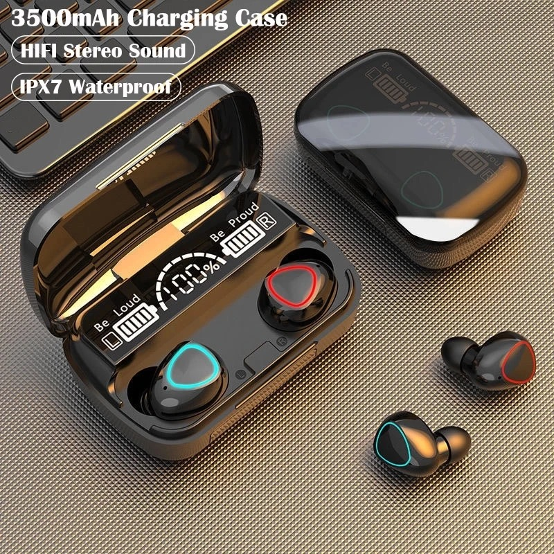 【COD】M10 TWS Headphone  Wireless  Bluetooth 5.3 In Ear low-latency Earphone  Mikrofon Stereo Calling With 3500mAh  Powerbank - EP18-8