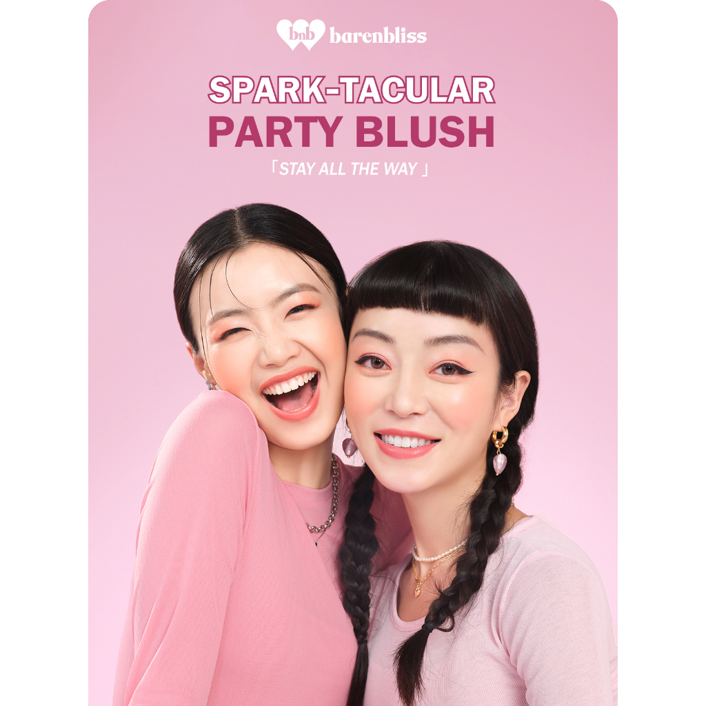 BNB barenbliss Spark-Tacular Party Blush Korea Blush On Pallete Make Up