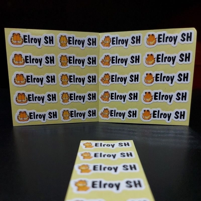 

Sticker Nama Anak karakter Garfield Label Nama Stiker Nama Garfield untuk Peralatan Sekolah Stiker nama Instan tanpa PO