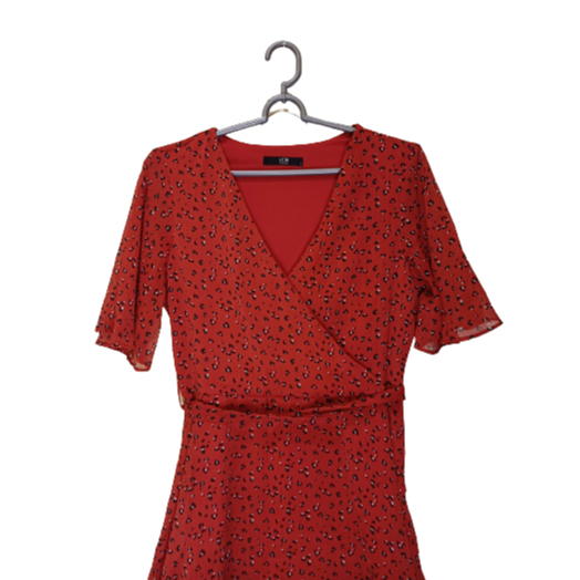 Dress Merah Macan Tutul (Preloved by Olivia)