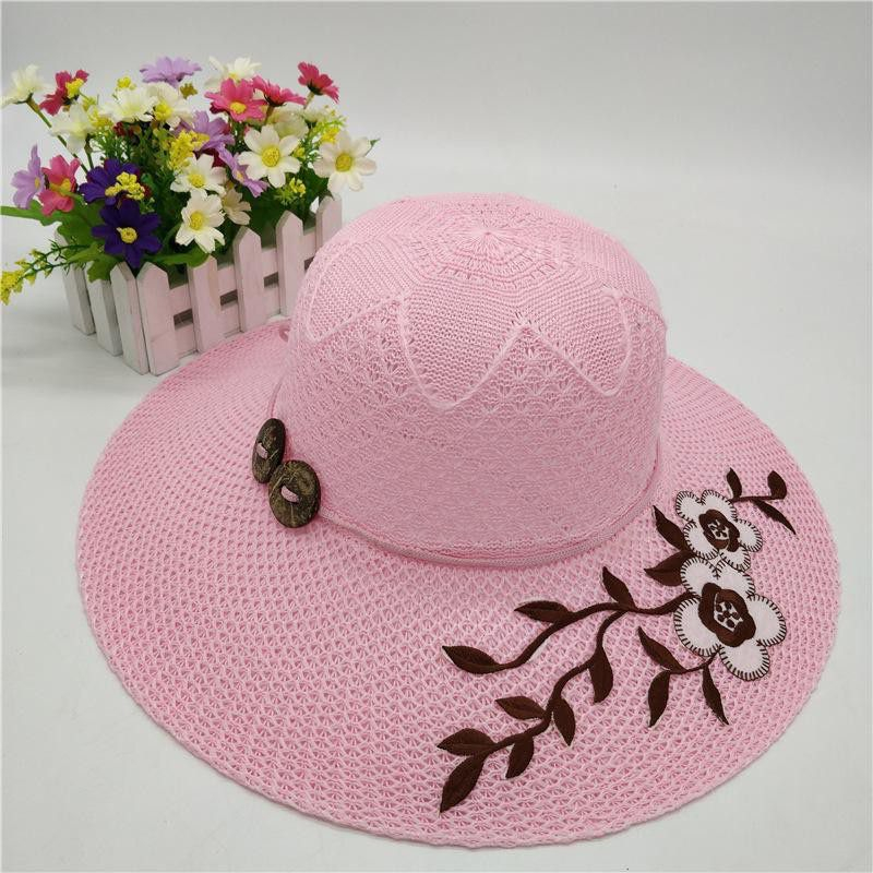 Topi Pantai Wanita Import / Topi Pantai Motif Bunga