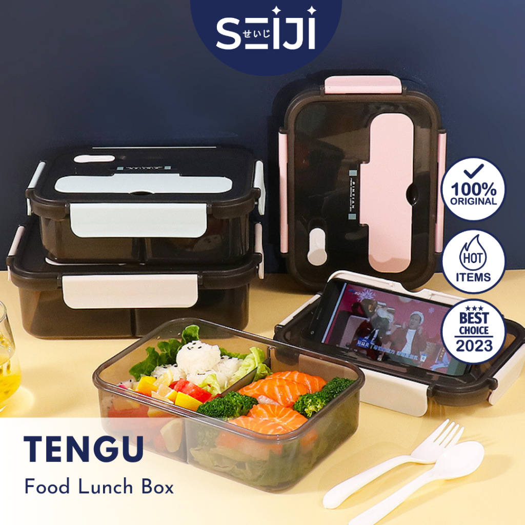SEIJITENGU TEMPAT MAKANAN MAKANAN SIMPLE BENTO BOX BEKAL SIMPEL MINIMALIS KOTAK NASI KEDAP UDARA