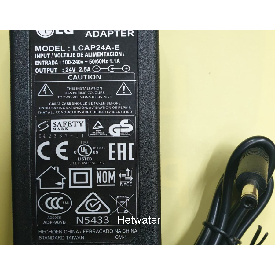 Adaptor TV LG Charger TV LCD 24V 2.5A Power Supply