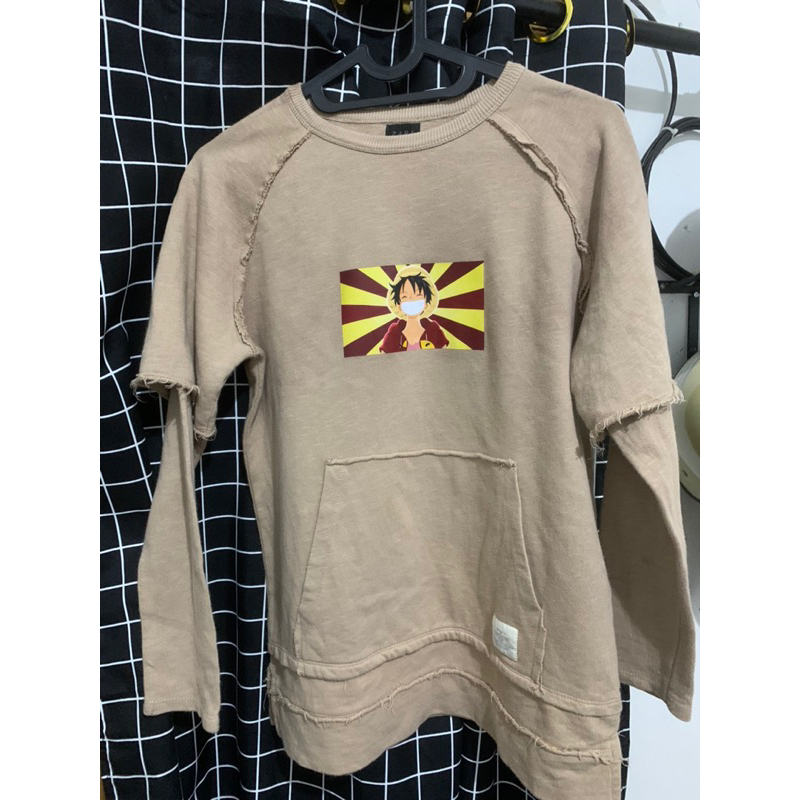 CrewNeck Zara Luffy One Piece Pria Wanita unisex | CN ZARA Luffy One Piece
