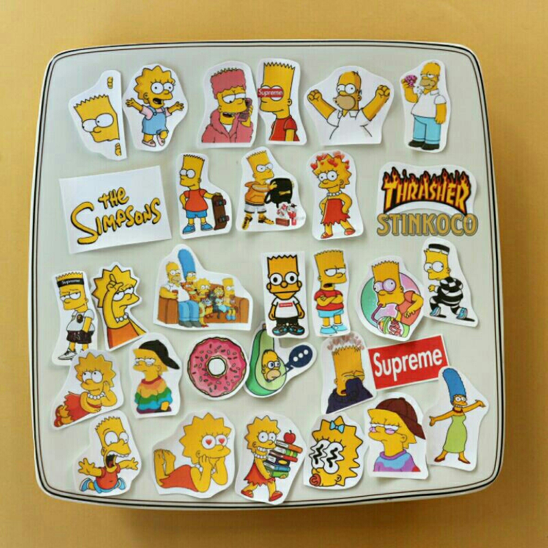 

[30PCS] STICKER STIKER SIMPSONS/THE SIMPSONS UNTUK LEMARI/PINTU/LAPTOP/SCRAPBOOK/DIARY