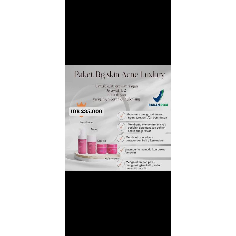 Bg Skincare/Beauty Glow skincare mengglowingkan