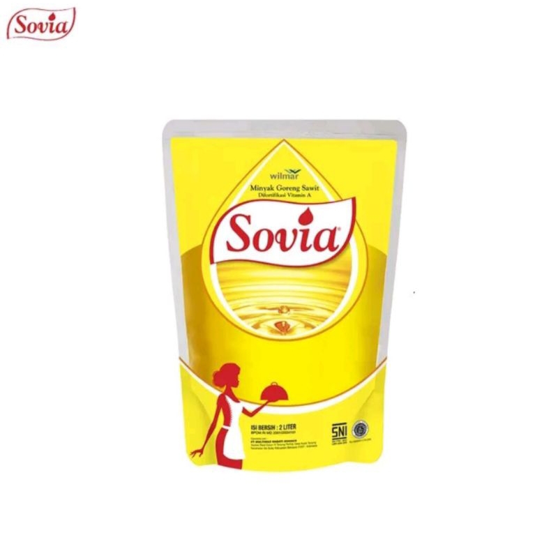 

Minyak goreng sawit Sovia kemasan refill pouch 2 Lt, minyak goreng Sovia 2Lt