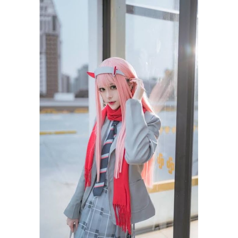 Kostum Seifuku Cosplay Zero Two Anime Darling in the Franxx High Quality