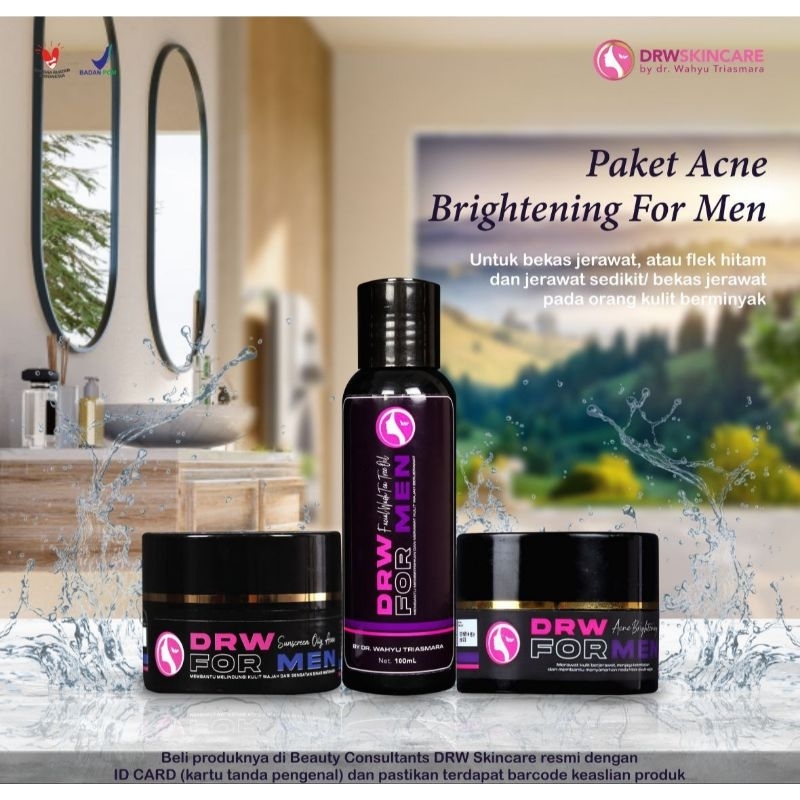DrW Skincare Original Paket Acne Brightening For Men
