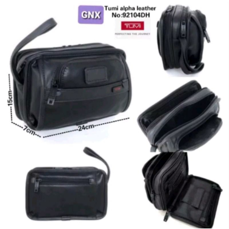 Pouch/Hand Bag/Tas Tangan Pria TUMI ALPHA FULL LEATHER