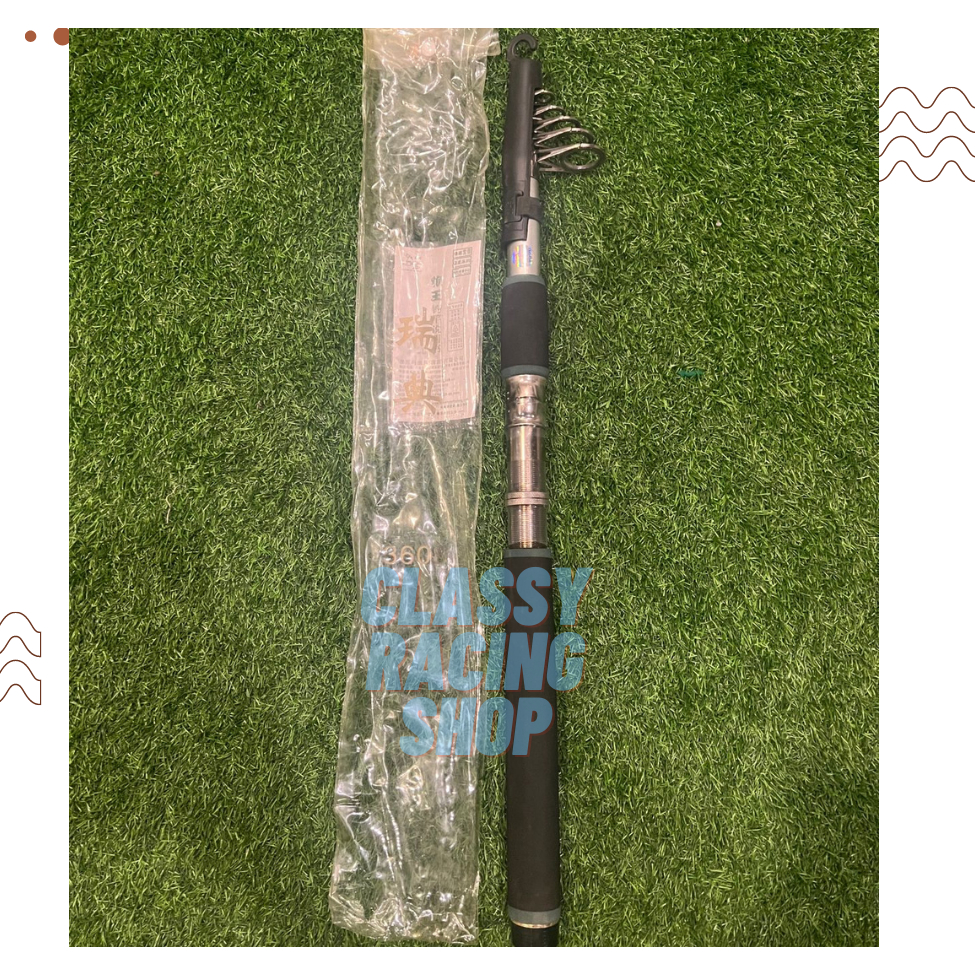 Joran Pancing Carbon Telescopic Antena Joran Laut import super kuat lentur 360 CM