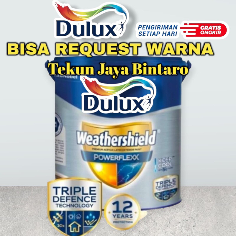 Dulux Exterior Weathershield Powerflexx 2,5 Liter Tinting (Bisa Request Warna)