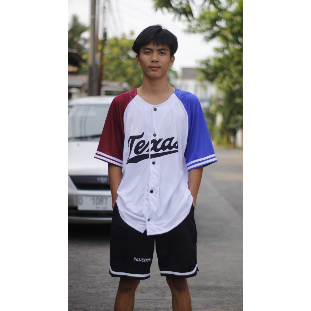 Jersey baseball TEXAS PUTIH/DODGERS PUTIH/DODGERS KUNING/DODGERS HITAM
