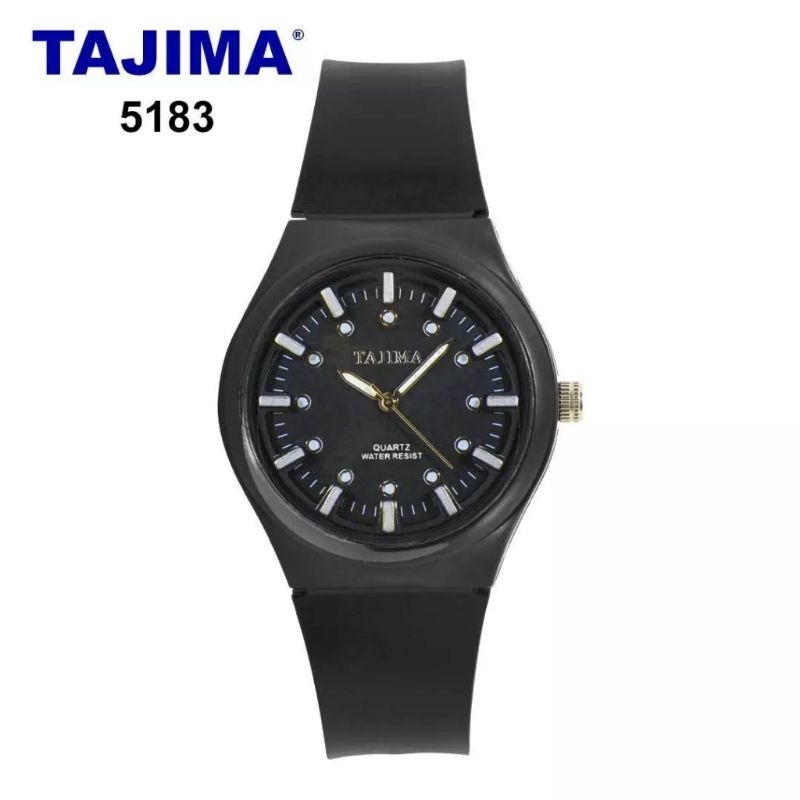 jam tangan Tajima sport pria analog tali rubber original tahan air